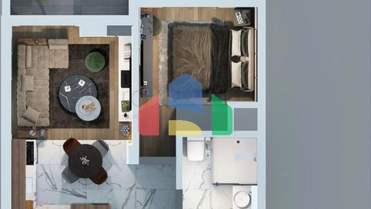 Квартири планування 1 + 1 в районі Алтинташ - Анталія