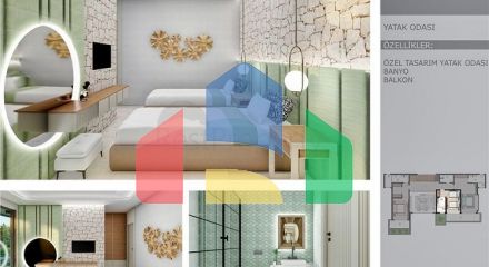 Вилла планировки 6+1 в микрорайоне Эрменек - Анталия