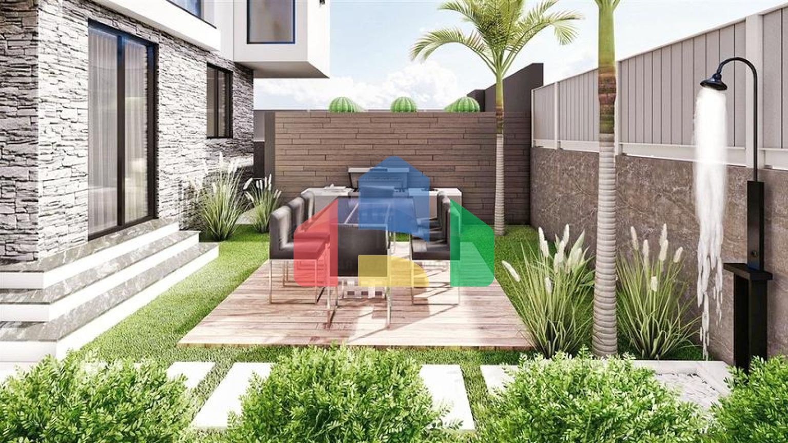 Вилла планировки 6+1 в микрорайоне Эрменек - Анталия