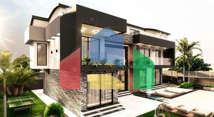 Вилла планировки 6+1 в микрорайоне Эрменек - Анталия