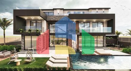 Вилла планировки 6+1 в микрорайоне Эрменек - Анталия