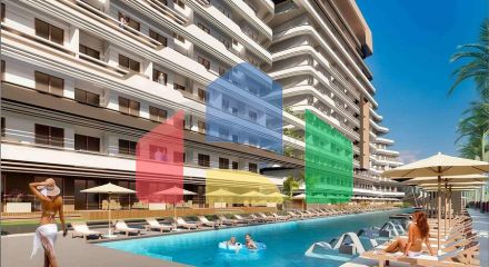 Квартира планування 1 + 1 в районі Алтинташ - Анталія