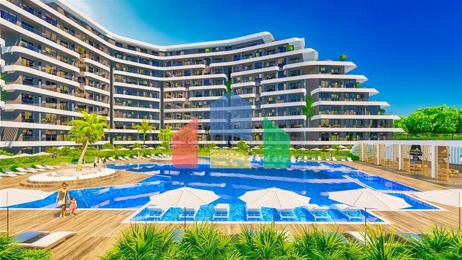 Квартири планування 1 + 1 в комплексі класу люкс в районі Алтинташ - Анталія