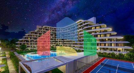 Квартири планування 1 + 1 в комплексі класу люкс в районі Алтинташ - Анталія