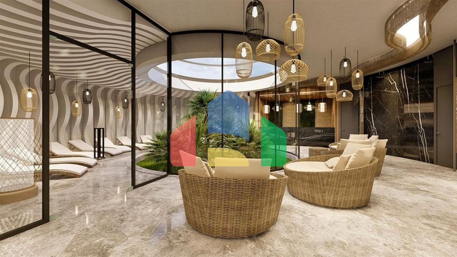 Квартири планування 1 + 1 в комплексі класу люкс в районі Алтинташ - Анталія