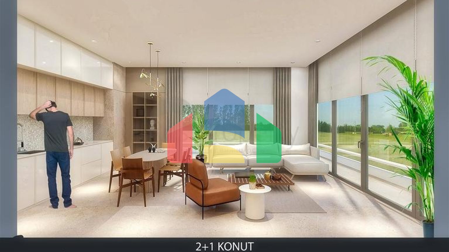 Квартира планування 2 + 1 в районі Алтинташ - Анталія