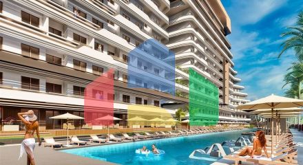 Квартира планування 2 + 1 в районі Алтинташ - Анталія