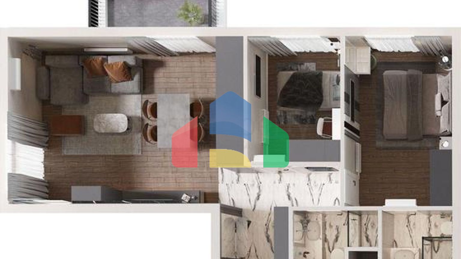 Квартири планування 2 + 1 в мікрорайоні Алтинташ - Анталія