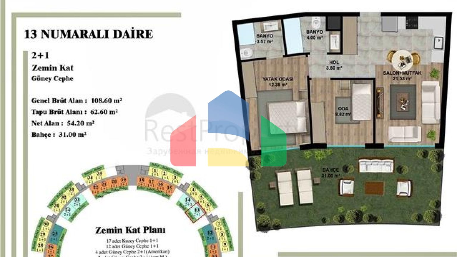 Инвестиционный проект в районе Алтынташ - Анталия