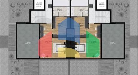 Виллы планировки 6+2 в районе Алтынташ - Анталия