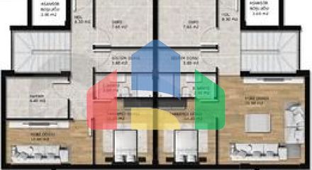 Виллы планировки 6+2 в районе Алтынташ - Анталия