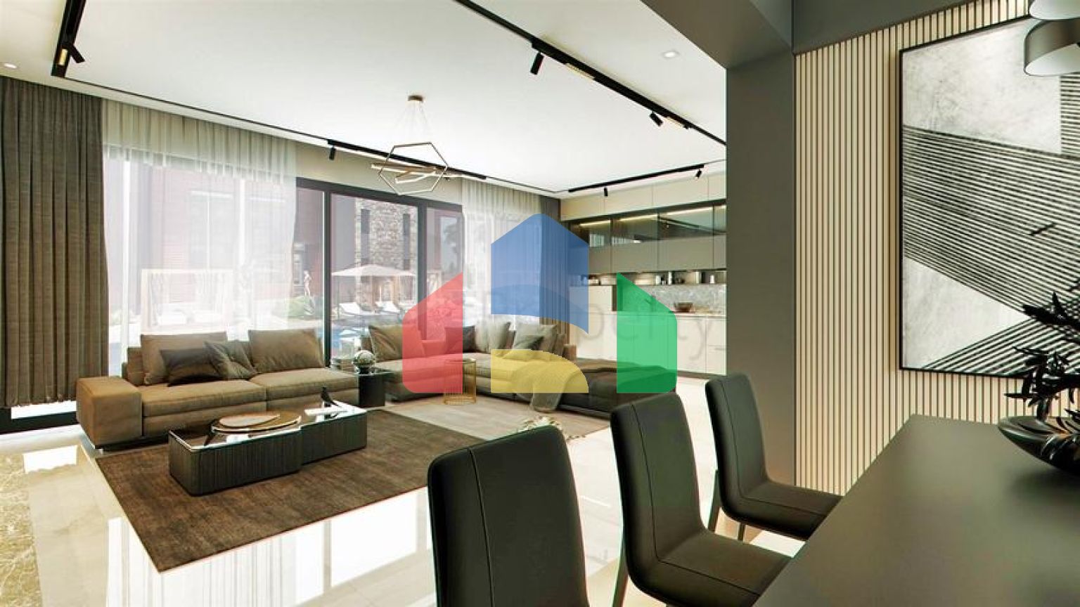 Квартира планировки 4+1 в районе Алтынташ - Анталия