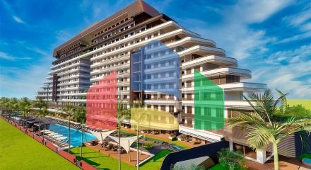 Квартира планування 1 + 1 в районі Алтинташ - Анталія