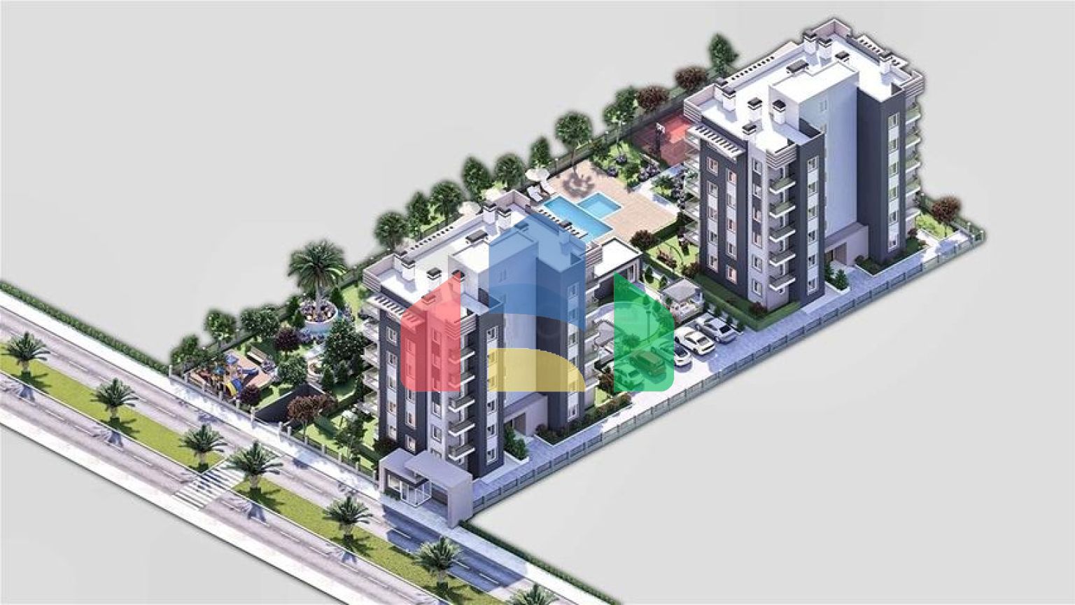 Квартири планування 1 + 1 і 2 + 1 в районі Алтинташ - Анталія