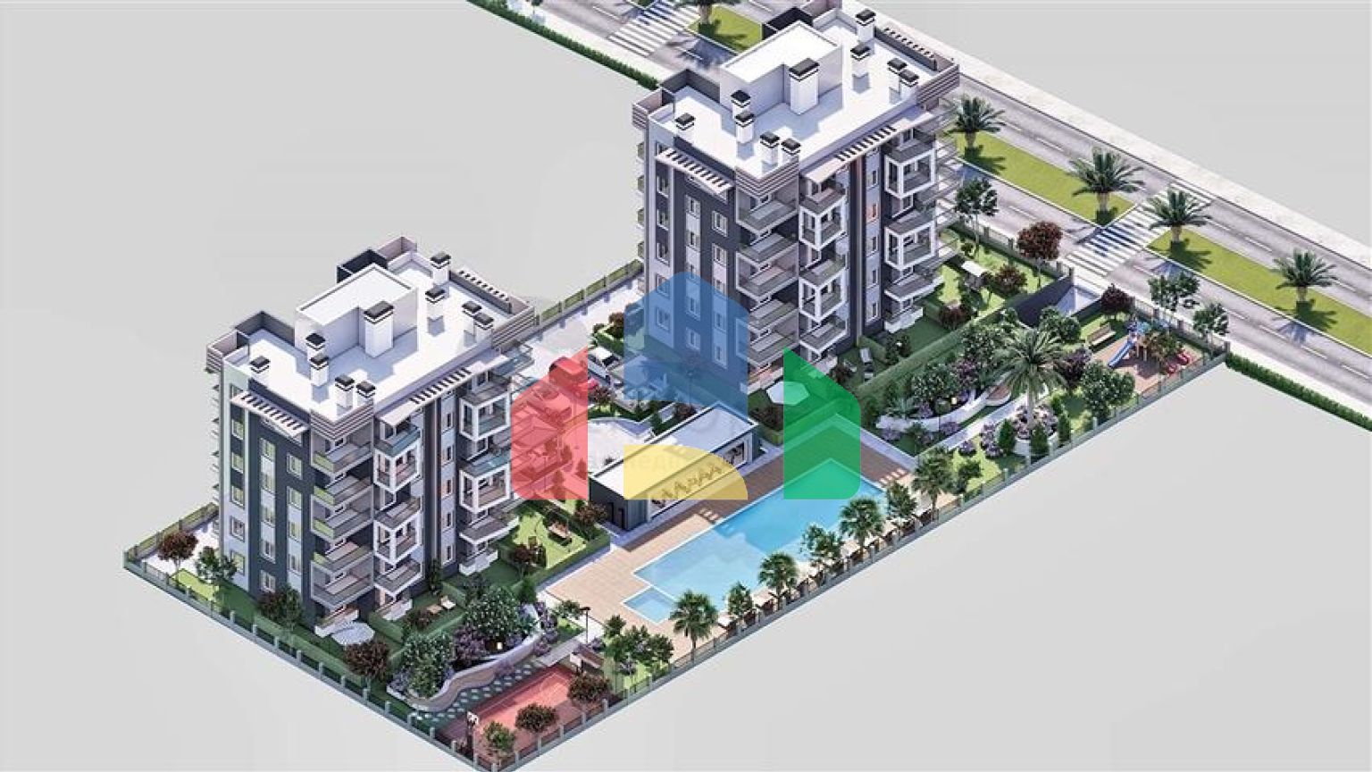 Квартири планування 1 + 1 і 2 + 1 в районі Алтинташ - Анталія
