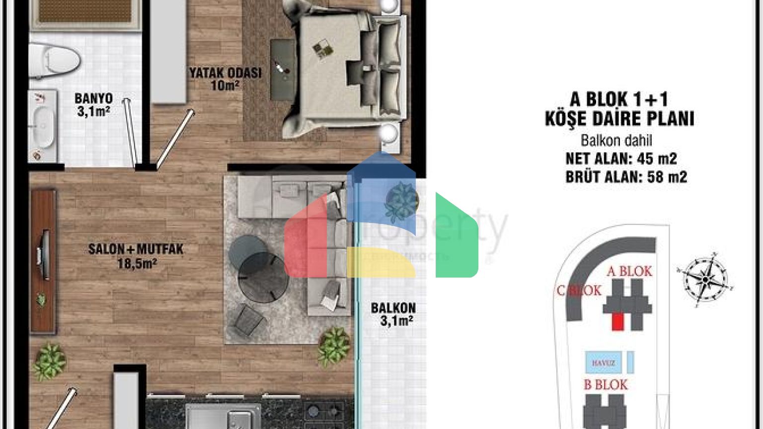 Инвестиционный проект в микрорайоне Алтынташ - Анталия