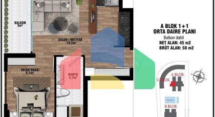 Инвестиционный проект в микрорайоне Алтынташ - Анталия