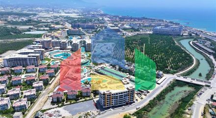 Квартира 1 + 1 в масштабному комплексі в районі Тюркер