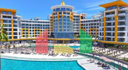 Квартира 1+1 в масштабном комплексе в районе Тюркер