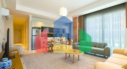 Розкішна квартира 3 + 1 з садом в елітному комплексі біля моря