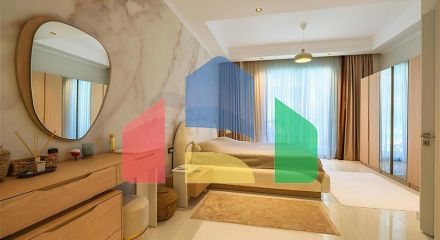 Розкішна квартира 3 + 1 з садом в елітному комплексі біля моря