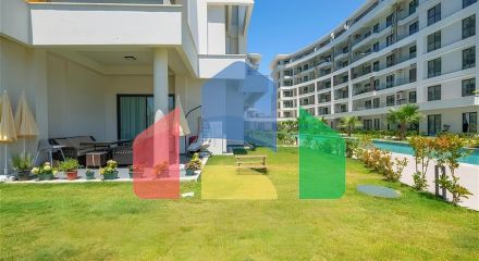 Розкішна квартира 3 + 1 з садом в елітному комплексі біля моря