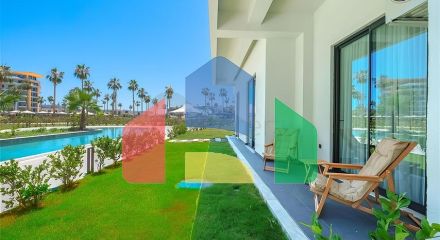 Розкішна квартира 3 + 1 з садом в елітному комплексі біля моря