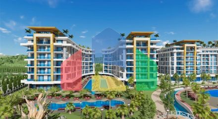 Квартира 1+1 в самом масштабном проекте в Алании в районе Тюрклер