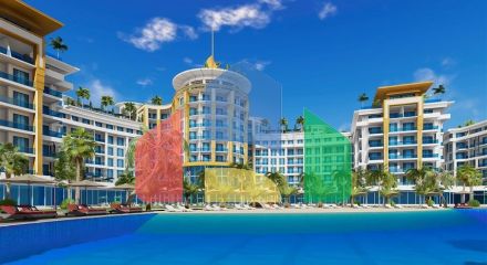 Квартира 1+1 в самом масштабном проекте в Алании в районе Тюрклер