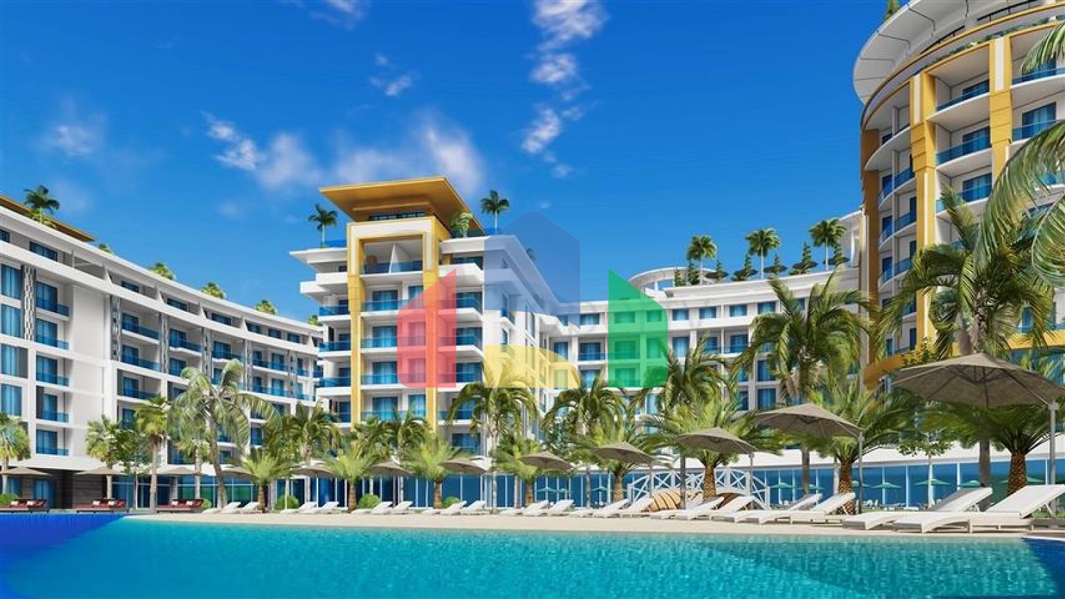 Квартира 1+1 в самом масштабном проекте в Алании в районе Тюрклер