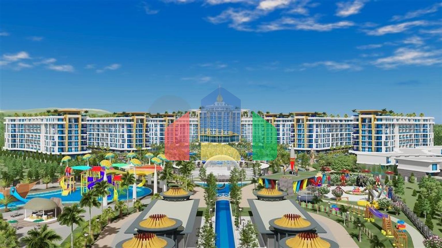 Квартира 1+1 в самом масштабном проекте в Алании в районе Тюрклер