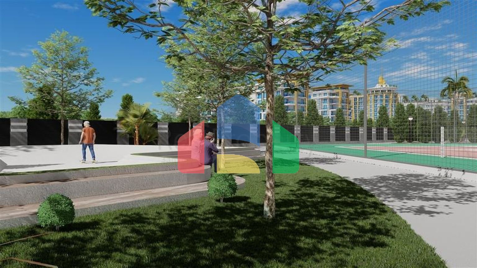 Квартира 1+1 в самом масштабном проекте в Алании в районе Тюрклер