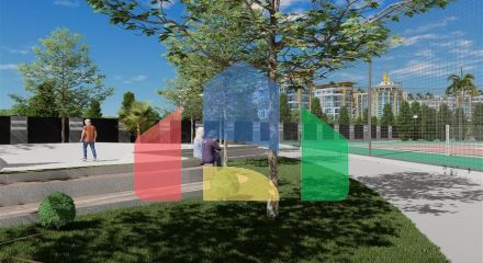 Квартира 1+1 в самом масштабном проекте в Алании в районе Тюрклер