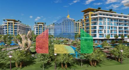 Квартира 1+1 в самом масштабном проекте в Алании в районе Тюрклер