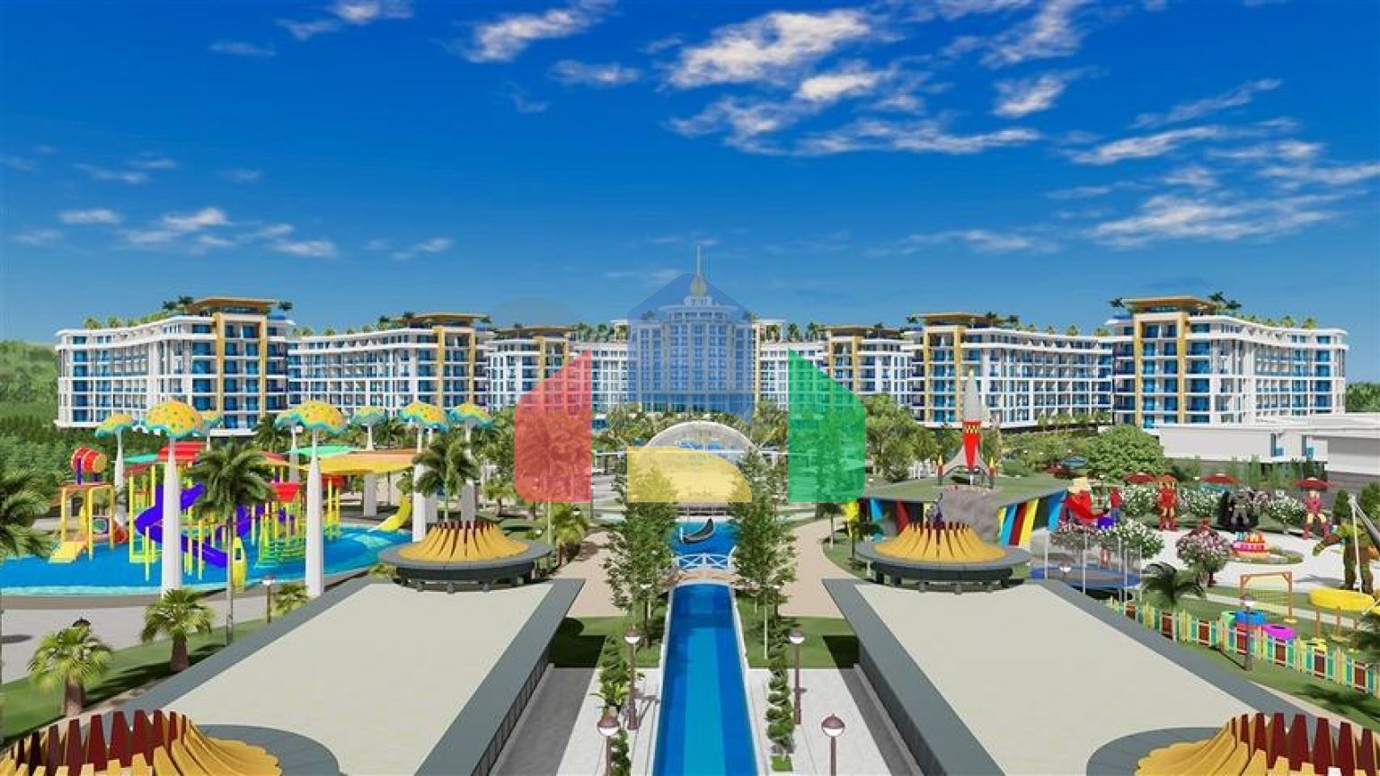 Квартира 1+1 в самом масштабном проекте в Алании в районе Тюрклер