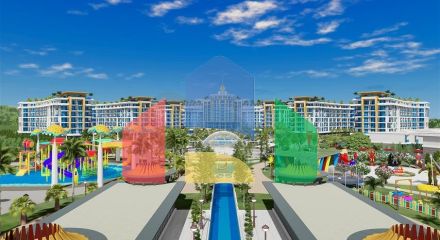 Квартира 1+1 в самом масштабном проекте в Алании в районе Тюрклер