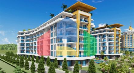 Квартира 1+1 в самом масштабном проекте в Алании в районе Тюрклер