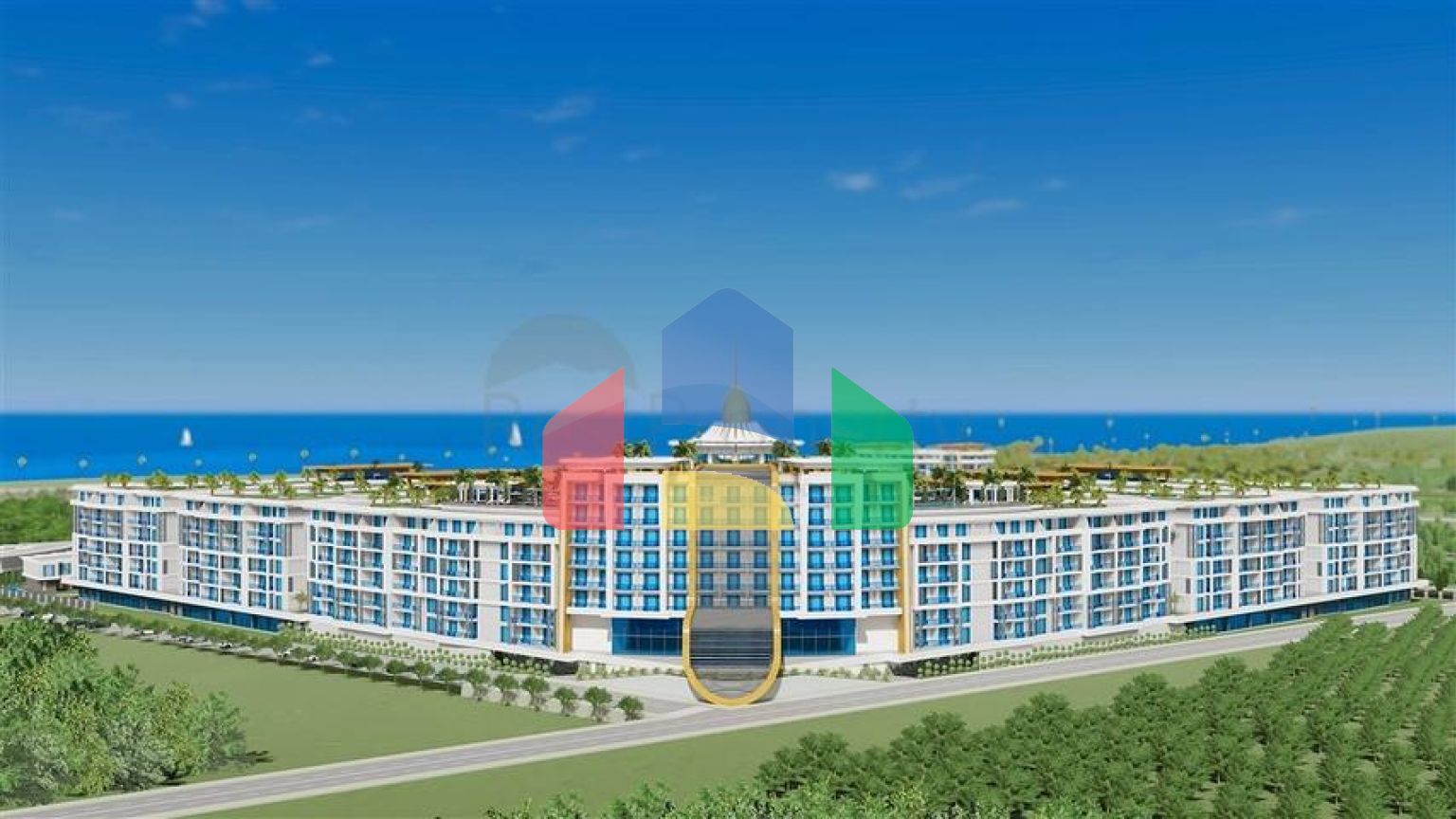 Квартира 1+1 в самом масштабном проекте в Алании в районе Тюрклер