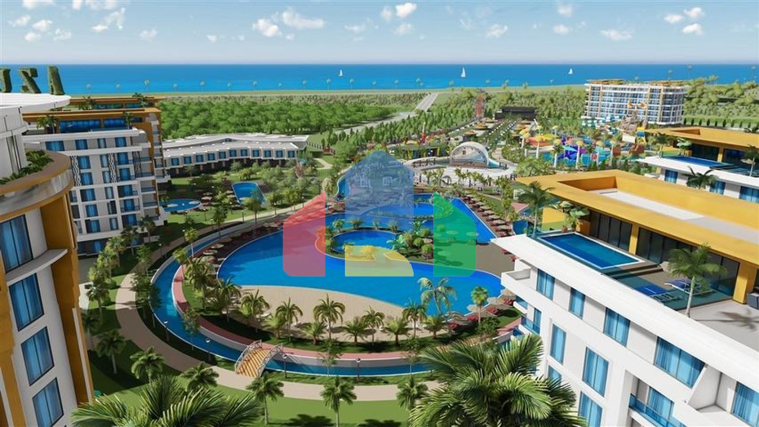 Квартира 1+1 в самом масштабном проекте в Алании в районе Тюрклер