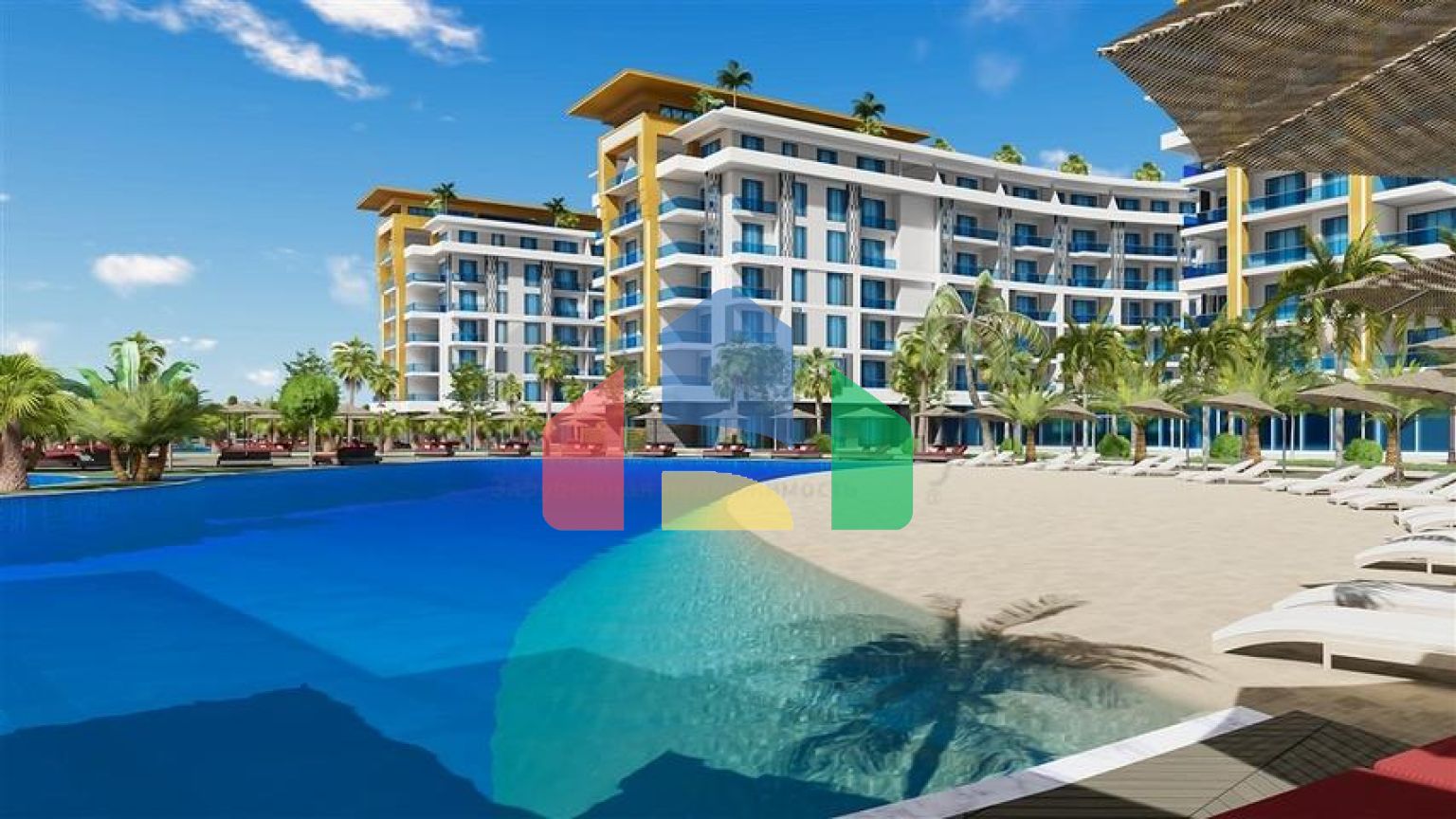 Квартира 1+1 в самом масштабном проекте в Алании в районе Тюрклер