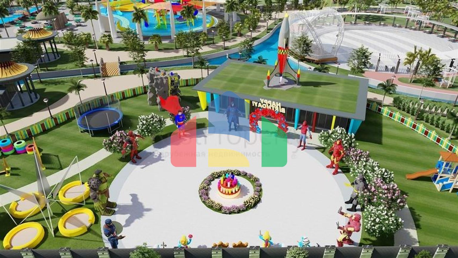 Квартира 1+1 в самом масштабном проекте в Алании в районе Тюрклер