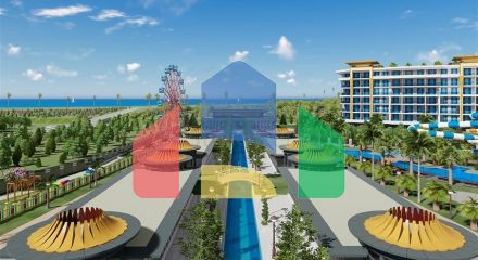 Квартира 1+1 в самом масштабном проекте в Алании в районе Тюрклер