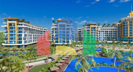 Квартира 1+1 в самом масштабном проекте в Алании в районе Тюрклер