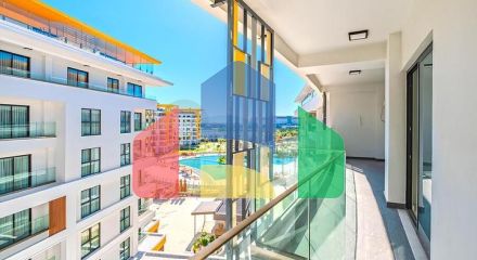 Сучасна квартира 2+1 в новому житловому комплексі біля моря в районі Тюрклер