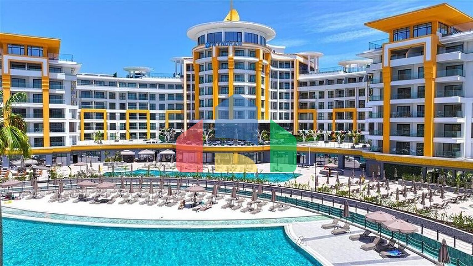 Двухкомнатный садовый дуплекс 2+1 с собственной террасой в районе Тюрклер