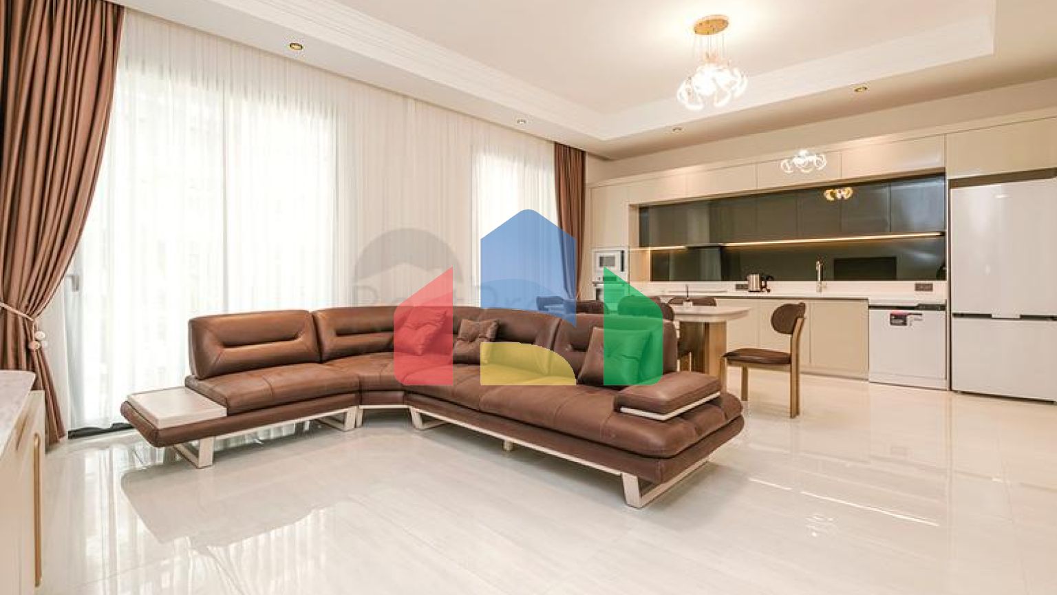 Двухкомнатный садовый дуплекс 2+1 с собственной террасой в районе Тюрклер