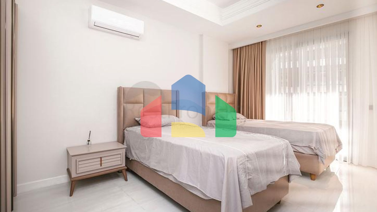 Двухкомнатный садовый дуплекс 2+1 с собственной террасой в районе Тюрклер