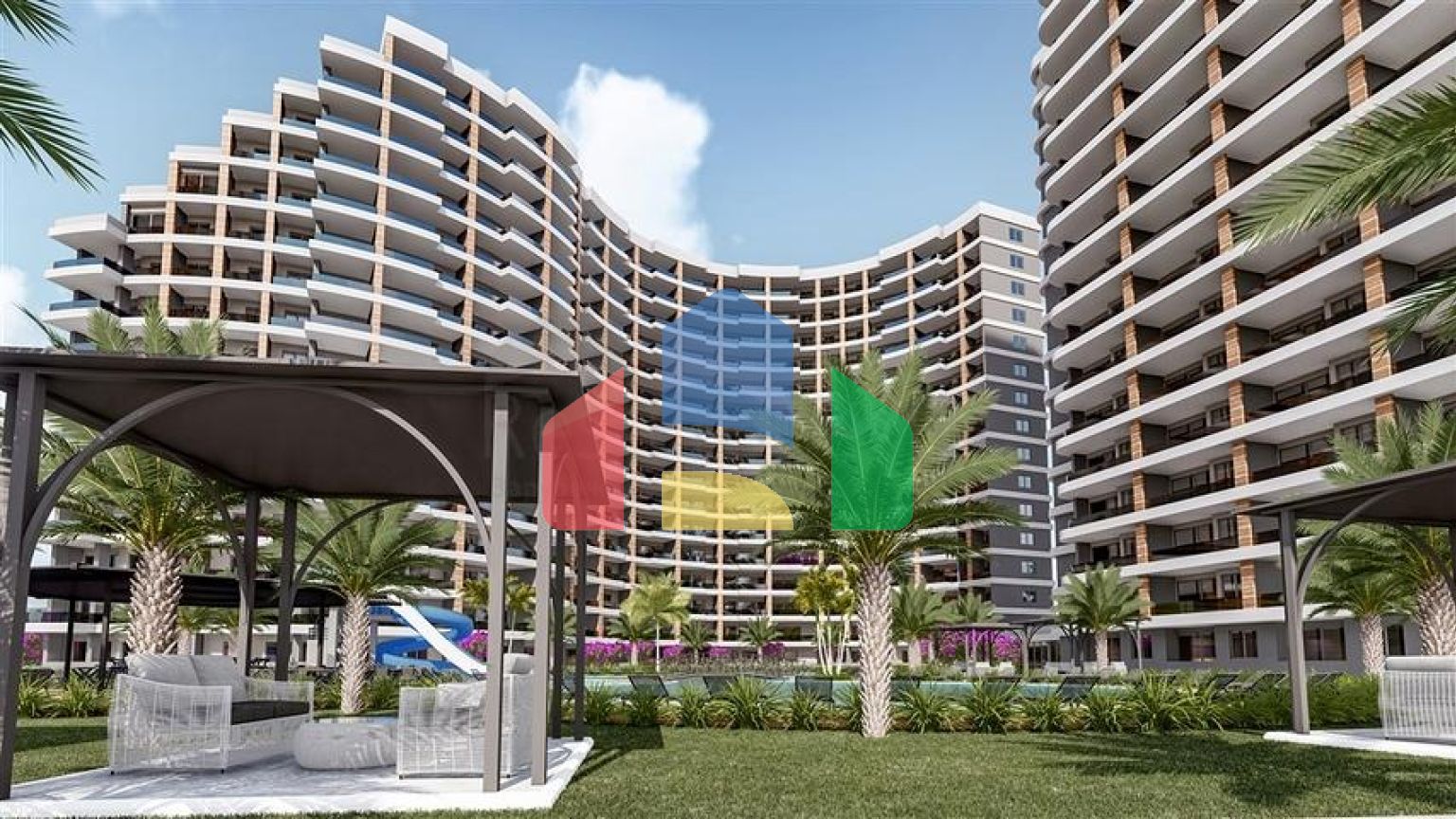 Апартаменты на стадии строительства в одном из курортных районов Мерсина