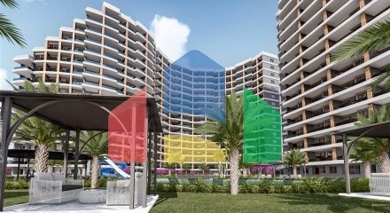 Апартаменты на стадии строительства в одном из курортных районов Мерсина