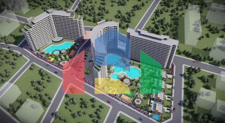 Апартаменты на стадии строительства в одном из курортных районов Мерсина